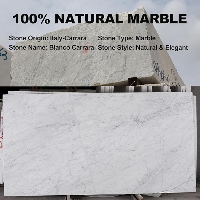 Koville Italian Marble Paper Towel Holder Countertop, Carrara Stone Paper Towel - Image 4