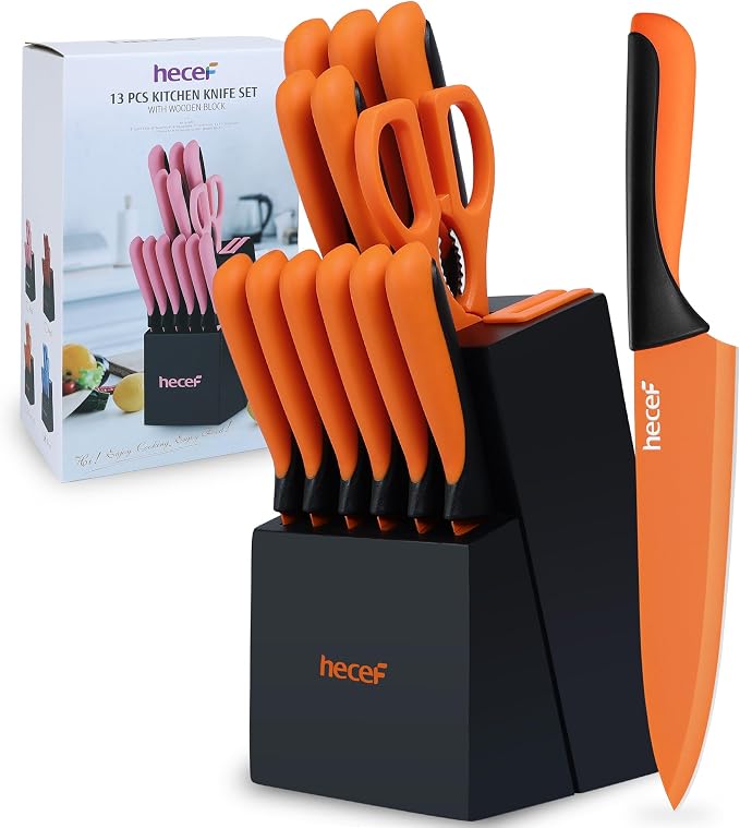 hecef 14 Pieces Kitchen Knife Set by hecef