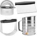 HULISEN Pastry Cutter, Dough Blender, 3 Cup Flour Sifter and Biscuit Cutter by HULISEN