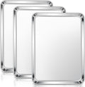 E-far Baking Sheets Set of 3, 16” x12” x 1” Stainless Steel Cookie Sheets Pans by E-far