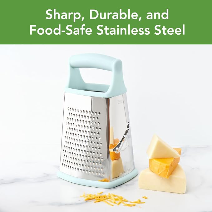 Tovolo Box Grater 4 Sided Large Stainless Steel Cheese Grater - Image 3
