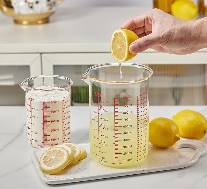 High Borosilicate Glass Measuring Cup-V-Shaped Spout，Glass Measuring Beaker - Image 5