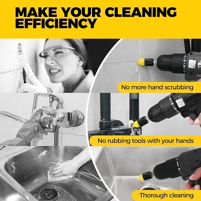 Holikme 9Pack Drill Brush ，All Purpose Drill Brush - Image 4