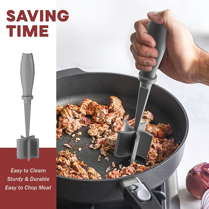 2 Pcs Meat Chopper, Hamburger Grinder, Premium Heat Resistant Smasher - Image 4