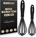 Eddeas Silicone Mini Whisk, Small whisks Non-Stick Tiny Whisks set of 2（5.5in & by Eddeas