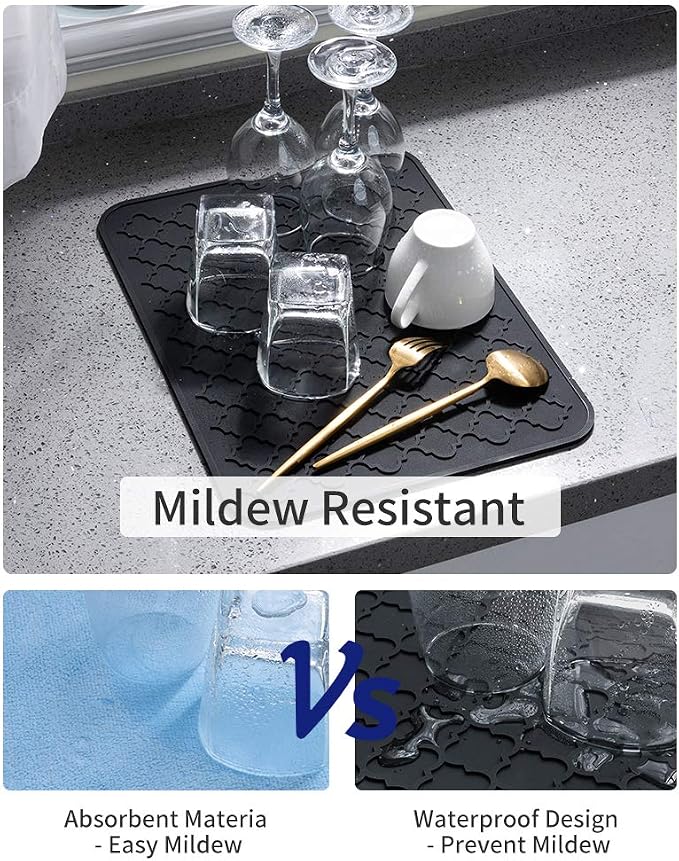 AMOAMI-Dish Drying Mats for Kitchen Counter-Silicone Dish Drying Mat-Kitchen - Image 3