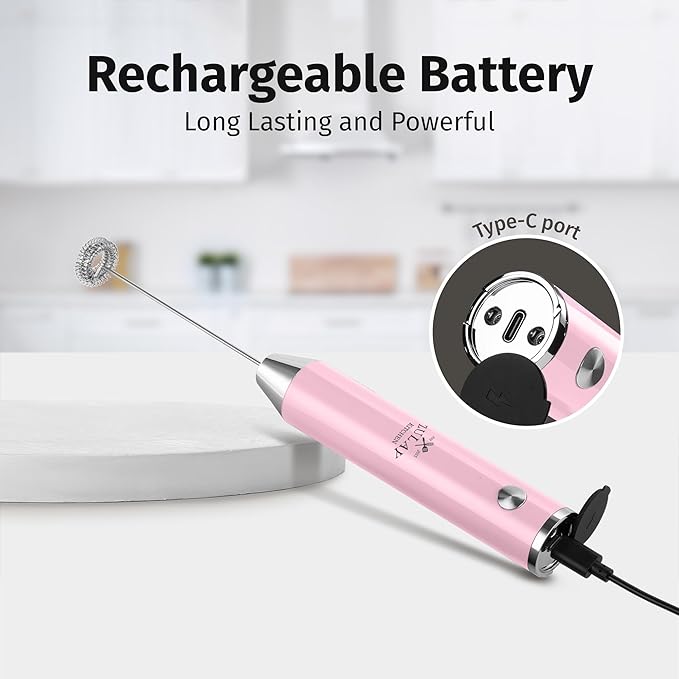 Zulay Kitchen Rechargeable Milk Frother Handheld Lux - Image 7