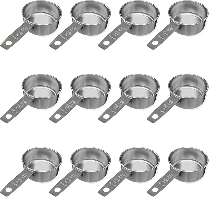 1/2 Cup Stainless Steel Measuring Cup | Sturdy Metal 125 ml | 125 cc | 4 oz | by Knupp+Co.