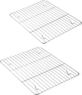 E-far Small Baking Cooling Rack Set of 2, Stainless Steel Metal Roasting by E-far