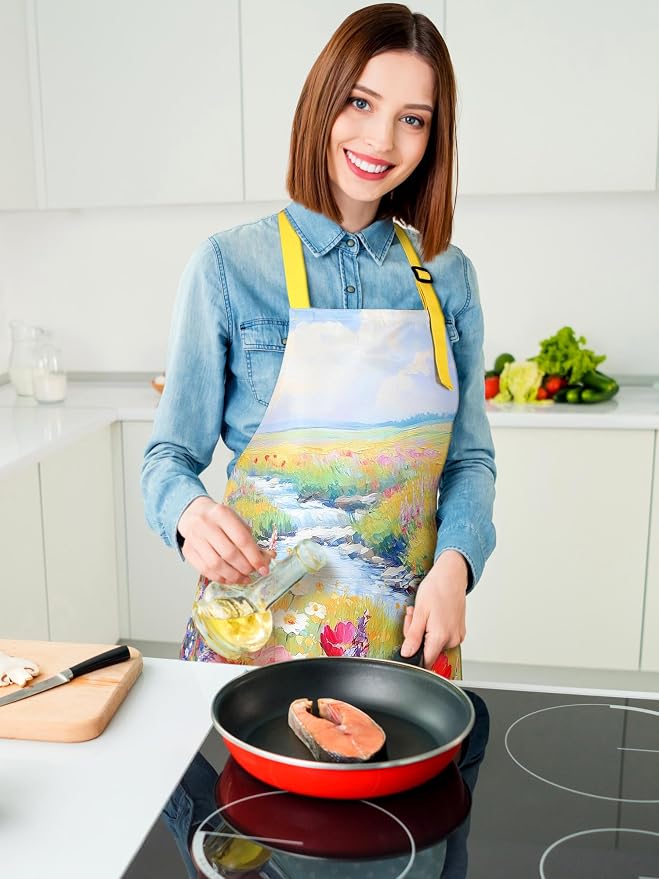 Bencailor 6 Pcs Spring Kitchen Aprons - Image 2
