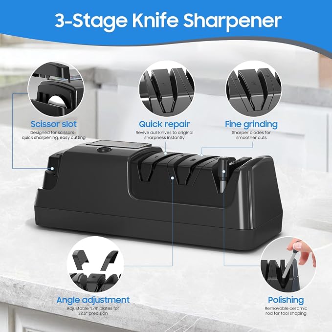 5-in-1 Electric Knife Sharpener - Image 4