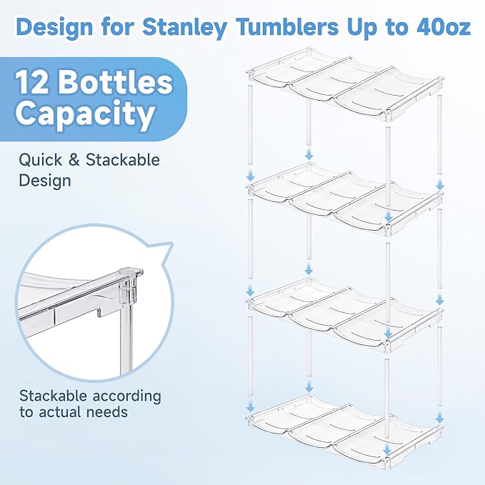 Stackable Water Bottle Organizer - Image 4