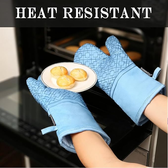 Oven Mitts and Pot Holders Sets 6pcs, Kitchen Oven Glove, High Heat Resistant - Image 3