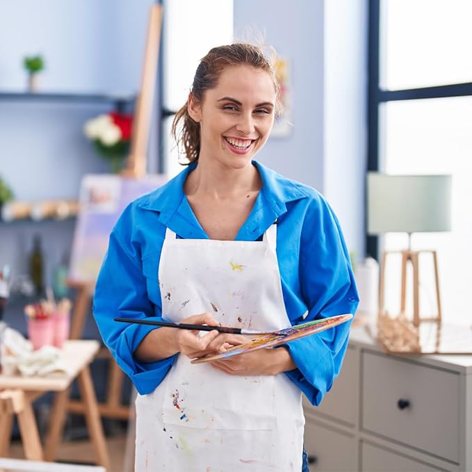15 Pcs Adult Aprons Bulk with Pockets Adjustable Bib Chef Apron - Image 6