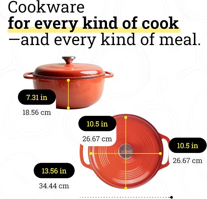 Lodge Essential Enamel Cast Iron Dutch Oven - Image 5