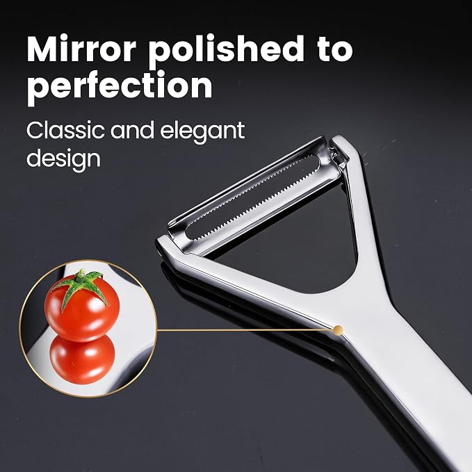 Vegetable Peeler, Ultra-Sharp Ergonomic Stainless Steel Potato Peeler, - Image 5