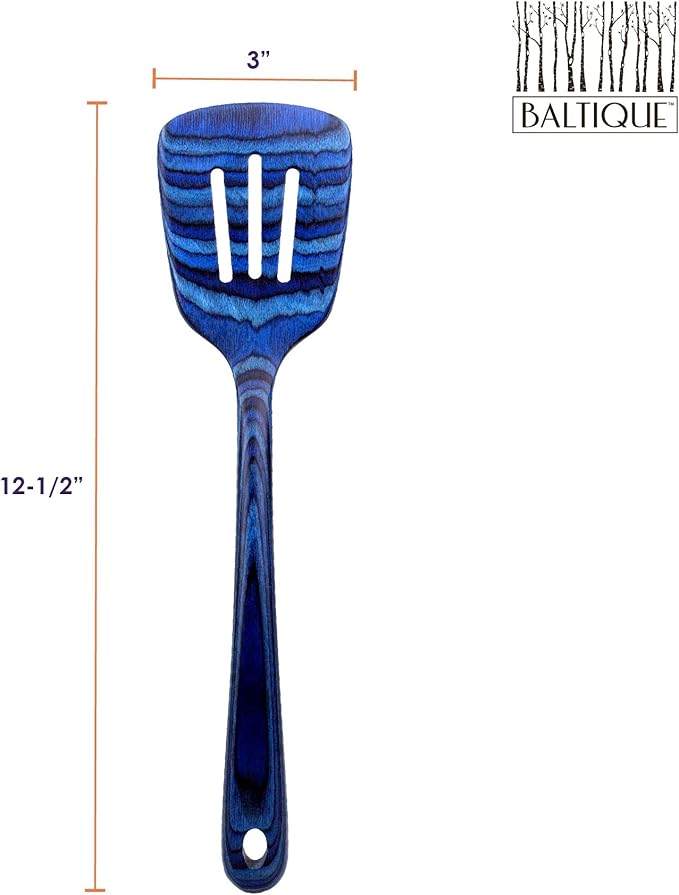 Totally Bamboo Baltique Malta Collection 12-1/2" Wooden Slotted Spatula - Image 6