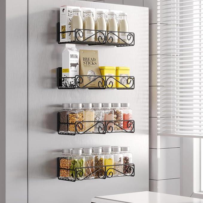 4 Pack Magnetic Spice Rack for Refrigerator - Image 5