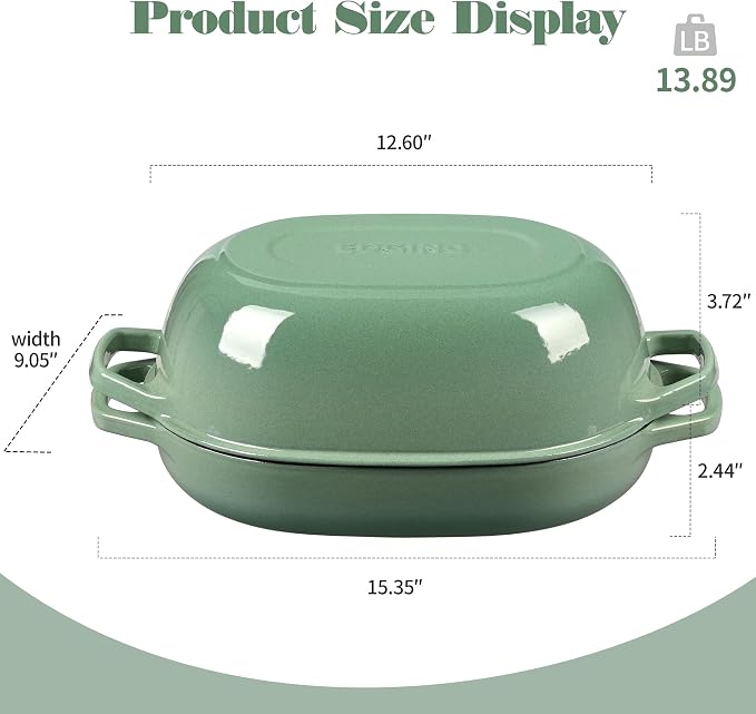 EDGING CASTING Enameled Cast Iron Oval Dutch Oven Pot - Image 2