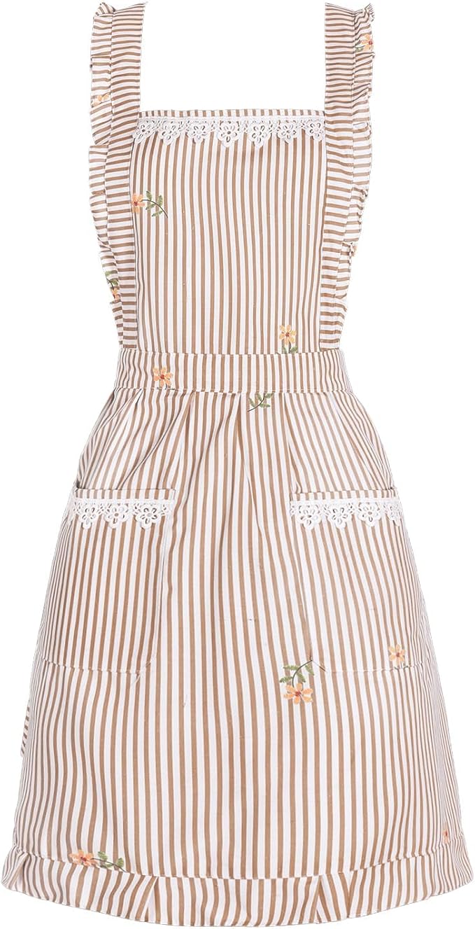 Funny Aprons for Women with Pockets, Kitchen Cooking Grilling Bbq Cute Chef by Aoomzoon