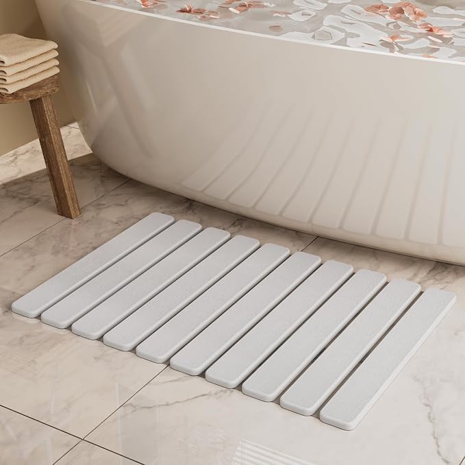 Foldable Stone Bath Mat, Quick Dry Stone Drying Mats by SummerKiss