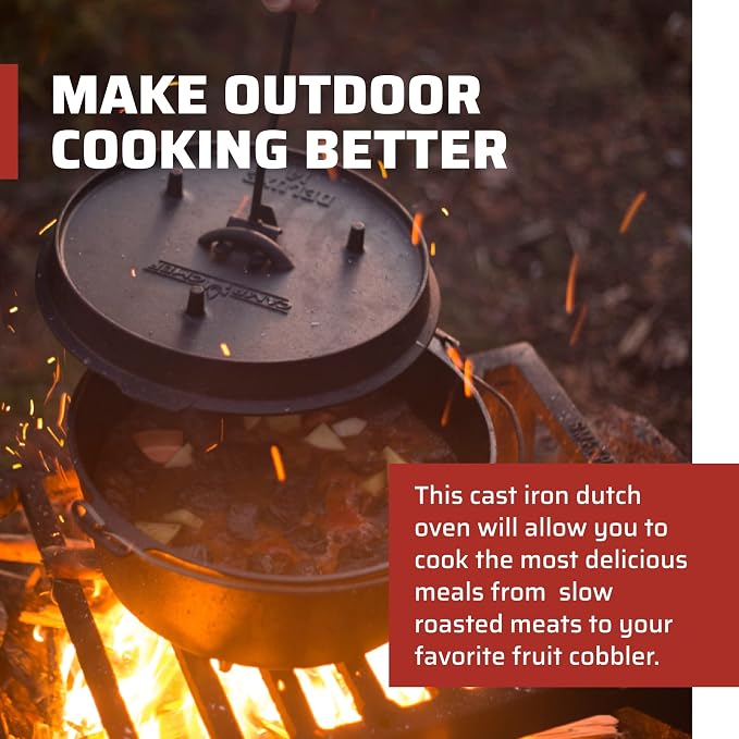 Camp Chef DO10-6 Quart Dutch Oven Pre-Seasoned Cast Iron - Image 2
