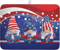 Kawani 4th of July Dish Drying Mat 18x24 Inch Spring Summer Patrioti Gnome by Kawani