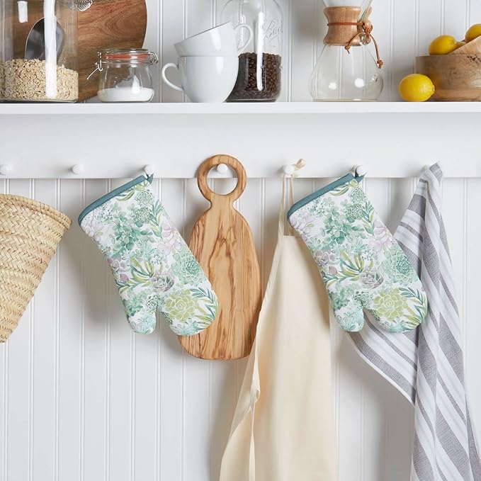 Martha Stewart Succulents Oven Mitt 2-Pack Set - Image 2
