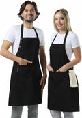 TOSHE Kitchen Apron Waterdrop Resistant Cotton Apron by TOSHE