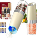 CIRCLE JOY Gravity Electric Salt and Pepper Grinder Set Automatic Salt and by CIRCLEJOY