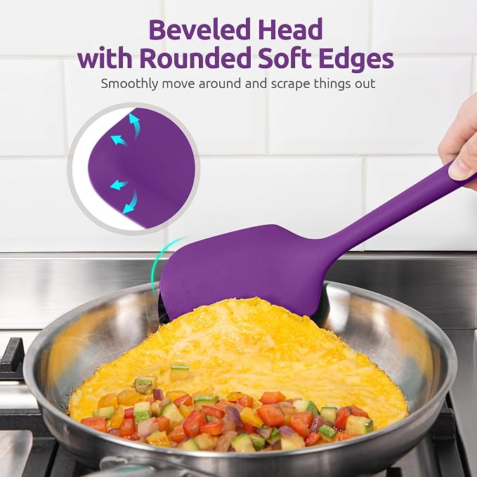 Silicone Kitchen Cooking Utensil Set: U-Taste 600ºF Heat Resistant 13.6in Extra - Image 6