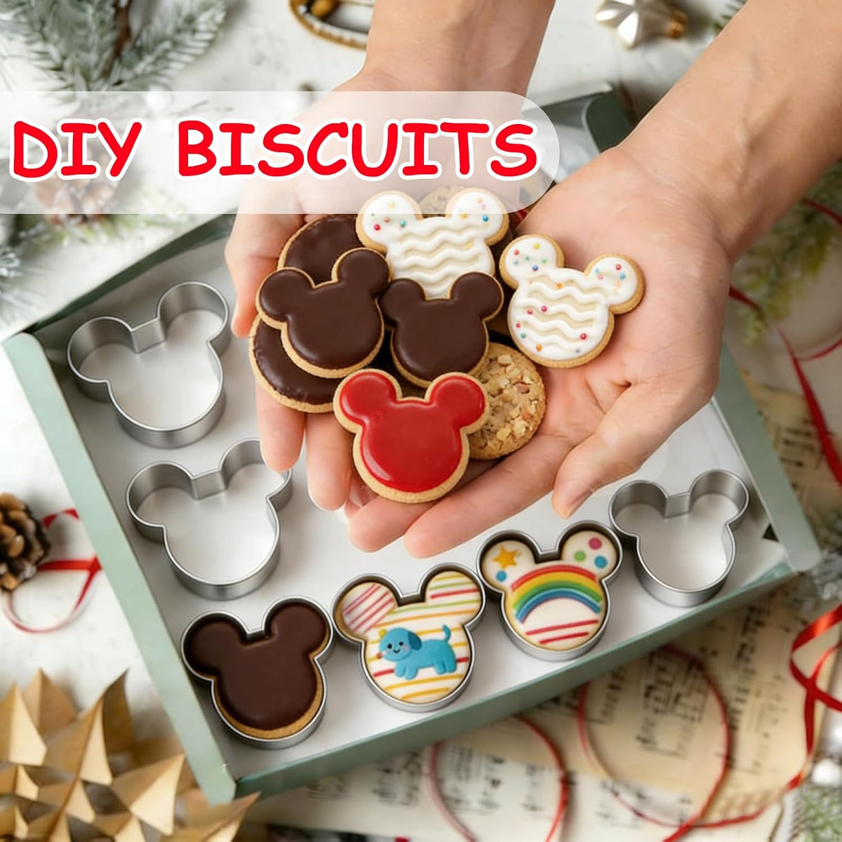 Mouse Cookie Cutter Sandwich Cutters for Kids DIY Lunchbox Bento Box