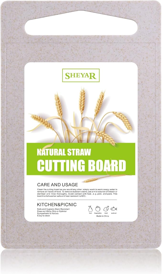 Cutting Board for Kitchen, Wheat Straw Fiber Cutting Board, Dish Washer Safe by zzsbrm