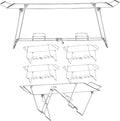 MAXYGIFT Foldable Chafing Wire Rack Buffet Stand by MAXYGIFT