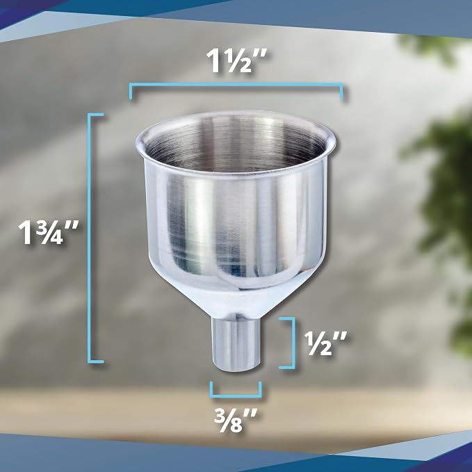 SE Stainless Steel Funnel for Flasks Bottles and Mini Bottles, Small Steel - Image 3