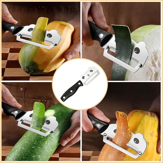 Multifunctional Vegetable Peeler, Stainless Steel Curved Blade Peeler - Image 4