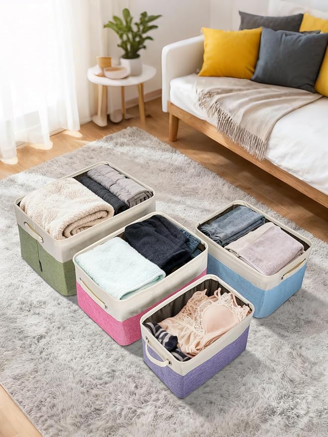 BALEINE 4 Pack Fabric Closet Storage Bins - Image 6