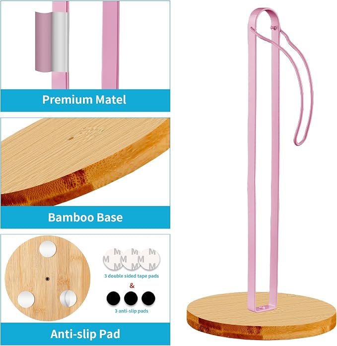Wood Paper Towel Holder Countertop, TONLEA Kitchen Paper Towel Holder - Image 5