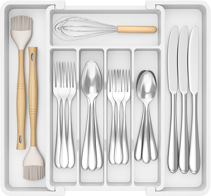 Lifewit Silverware Drawer Organizer, Expandable Utensil Tray by Lifewit
