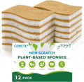 COBETE 12 Pack Natural Biodegradable Kitchen Non Scratch Sponges, Compostable by COBETE