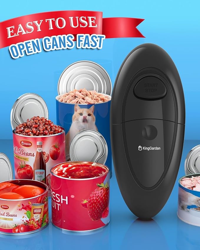 Electric Can Opener, Automatic Hands-Free One Touch, Smooth Edge Safety Cut - Image 8