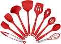 Silicone Cooking Utensils Set of 10, Kitchen Utensils Set by Leonyo