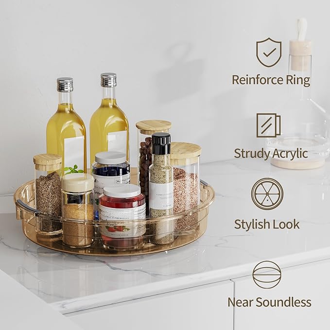 LAMU 3 Pack Lazy Susan Organizer Turntable - Image 3