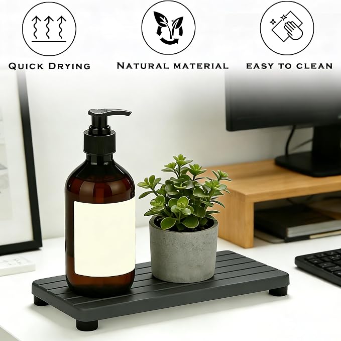 2PCS Stone Drying Tray, Water Absorbing Stone Tray - Image 6