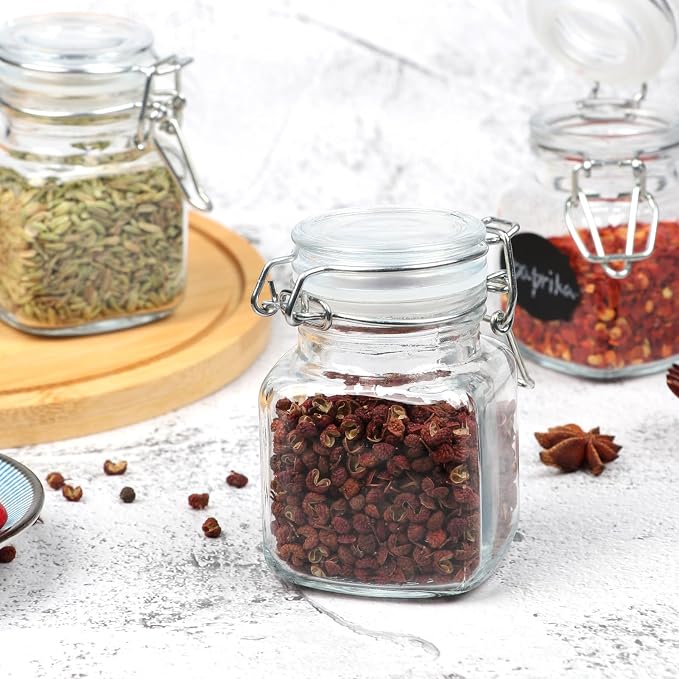 12 Pack Glass Jars with Airtight Lids, 3.4 oz Small Spice Jars, 12 Pack Empty - Image 4