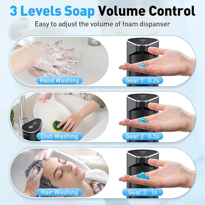 Fantictas Automatic Soap Dispenser, Touchless Hand Wall Mount Rechargeable 3 - Image 4