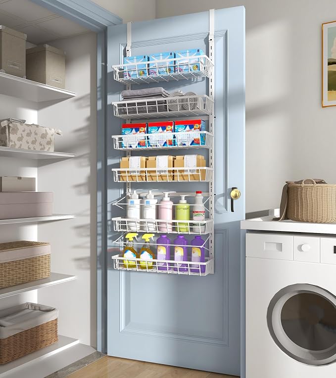 Mefirt Over The Door Pantry Organizer, Wall Mount Spice Rack, Pantry Hanging - Image 9