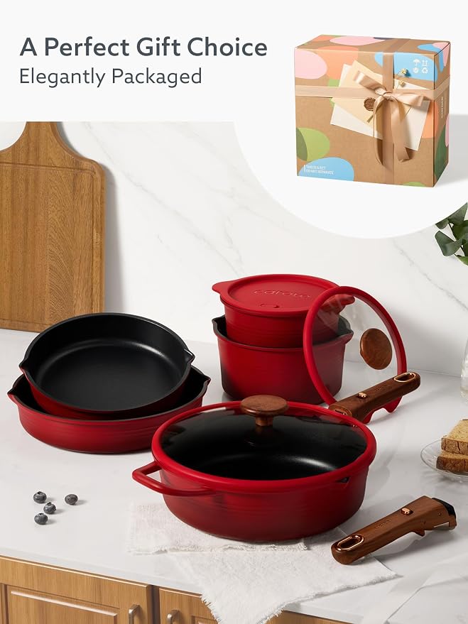 CAROTE 20Pcs Titanium Cookware Set, Pots and Pans Set Non Stick, Kitchen - Image 8