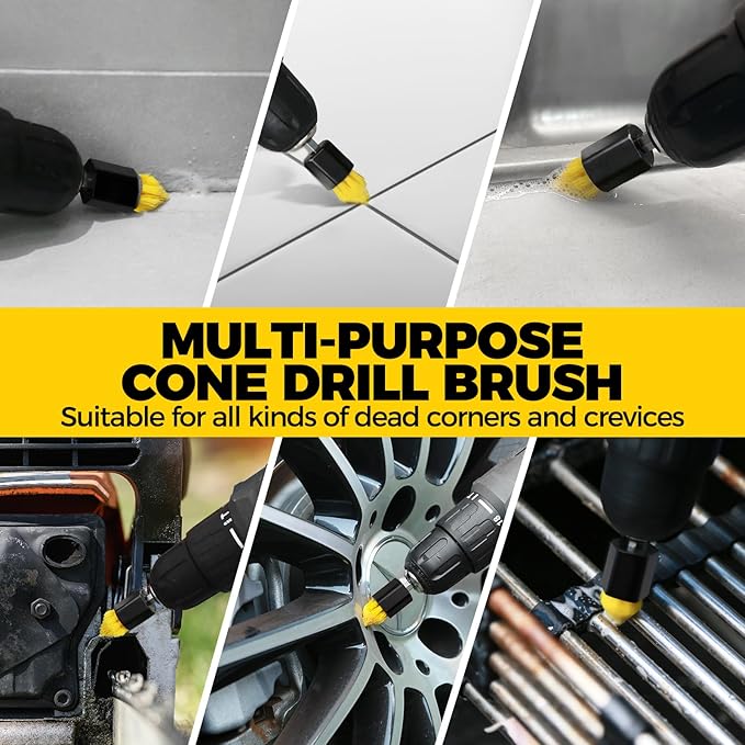 Holikme 6Pack Drill Brush Power Scrubber Cleaning Brush Extended Long - Image 4