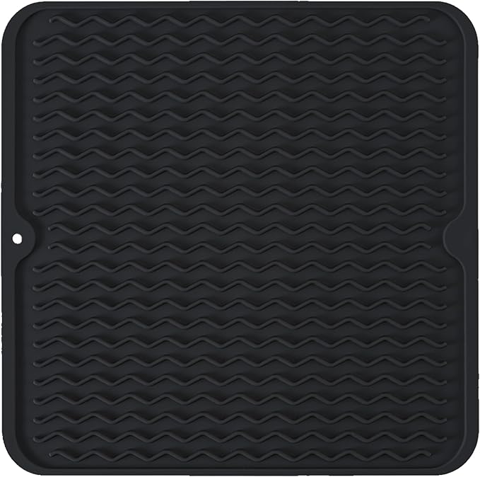Silicone Dish Drying Mat, Non-Slip Easy Clean Sink Mat Large Heat-resistant by MODENGKONGJIAN